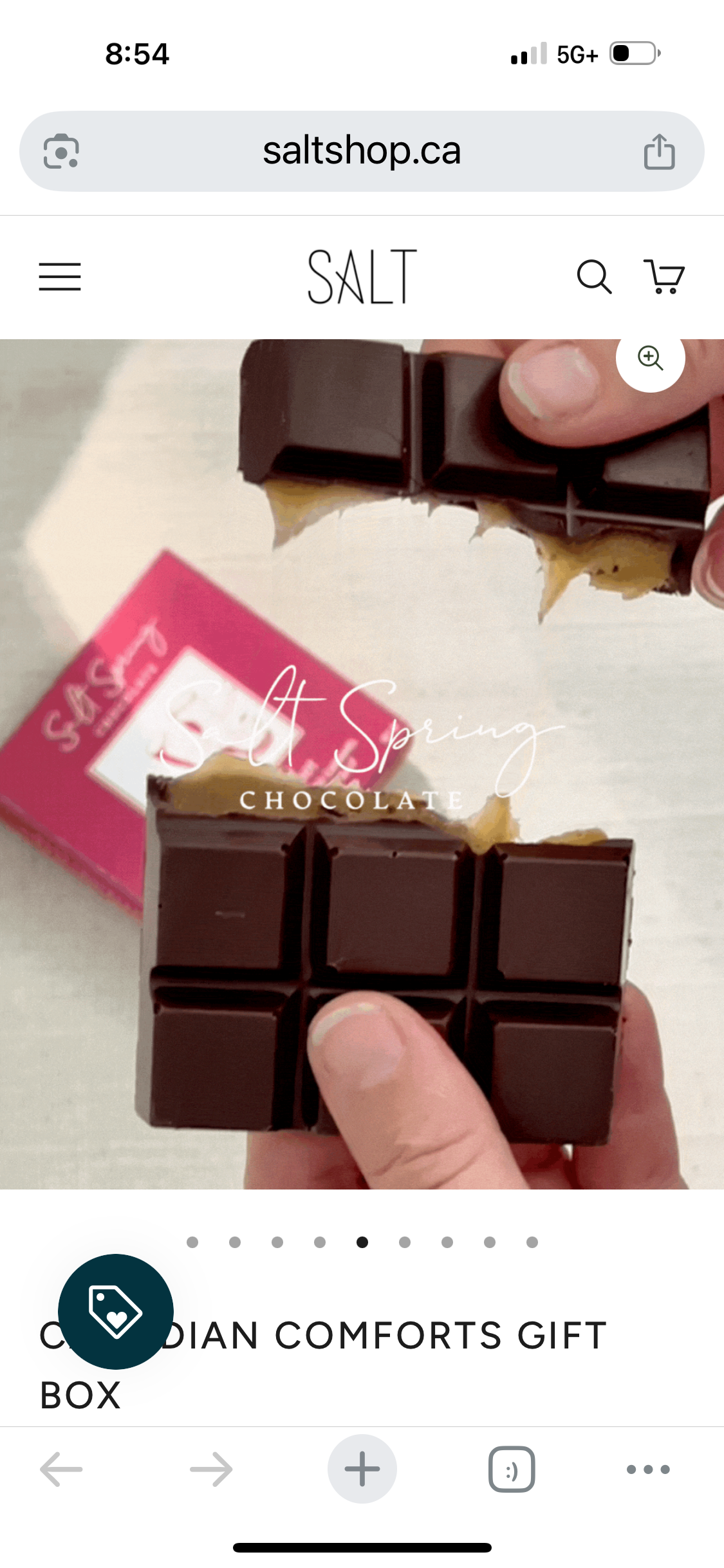 Salty Gumboot Dark Chocolate Caramel Bar