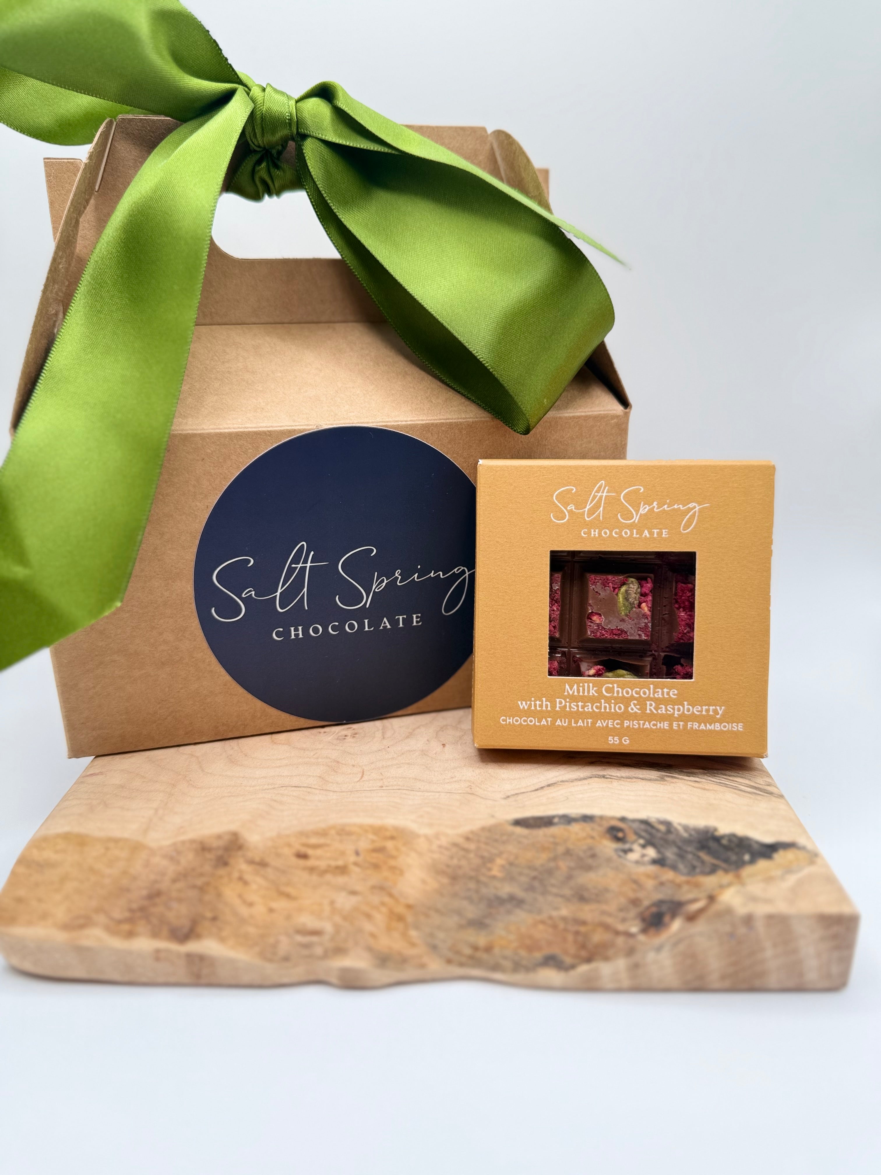 Milk Chocolate Raspberry Pistachio Bar