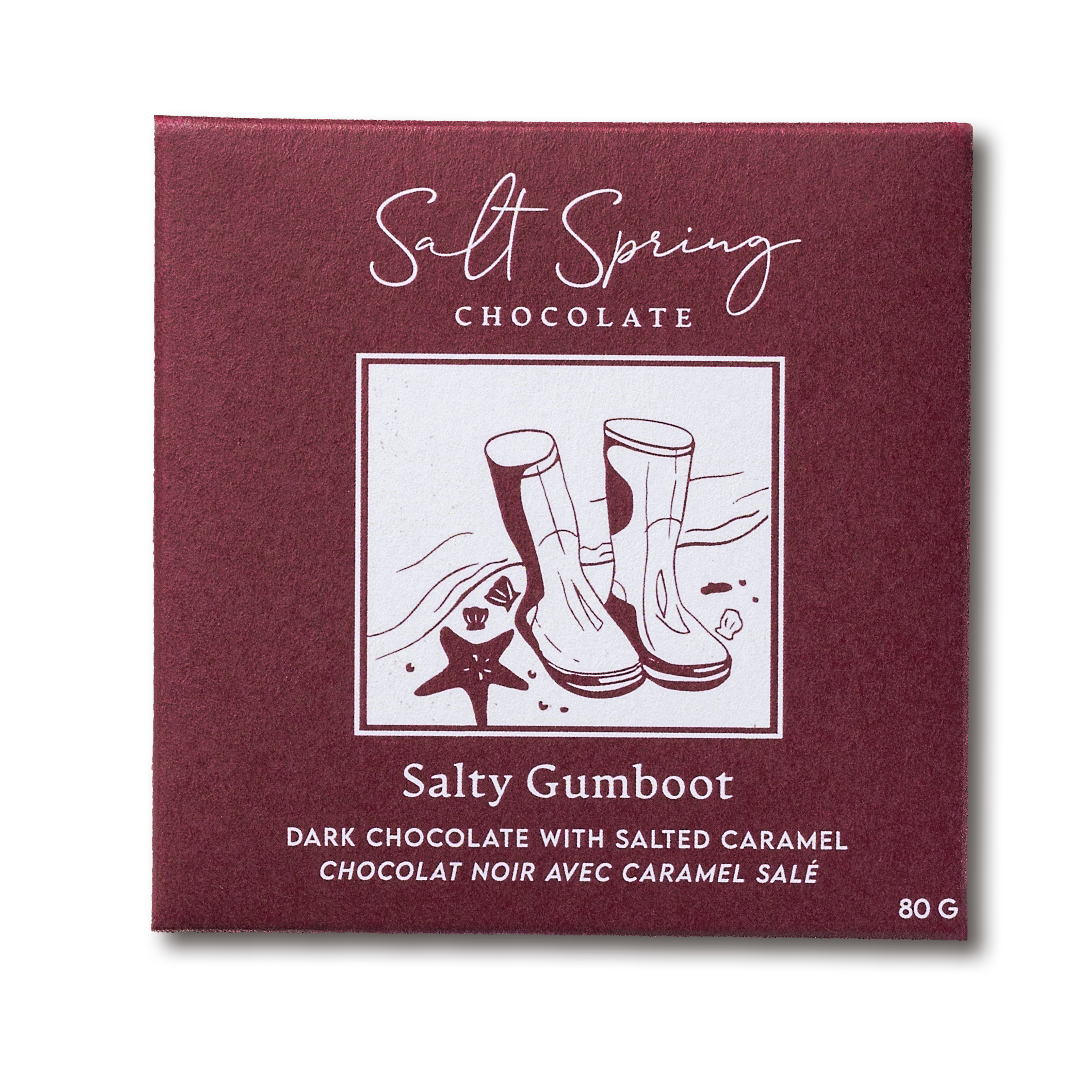 Salty Gumboot Dark Chocolate Caramel Bar