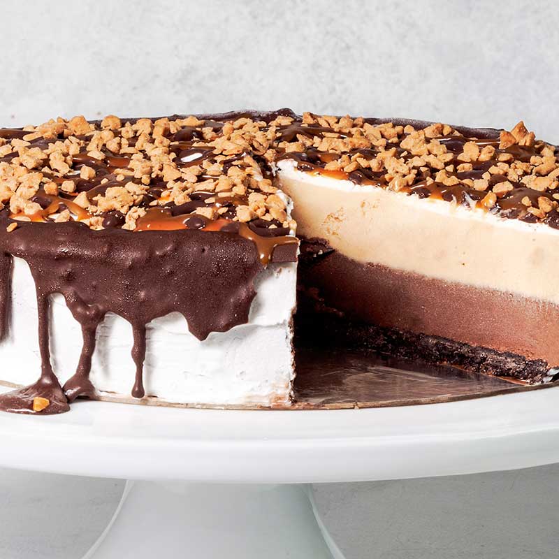 Salt Spring Chocolate and Salted Caramel Gelato Ice Cream Cake