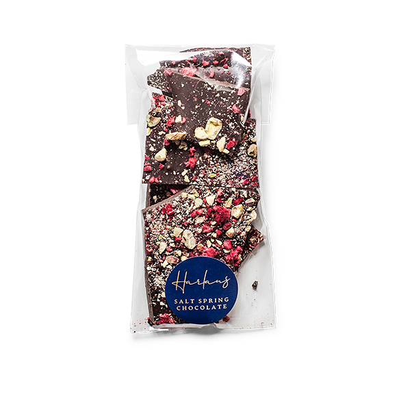 Milk Chocolate Pistachio Raspberry Bark