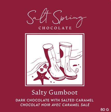 Salty Gumboot Dark Chocolate Caramel Bar