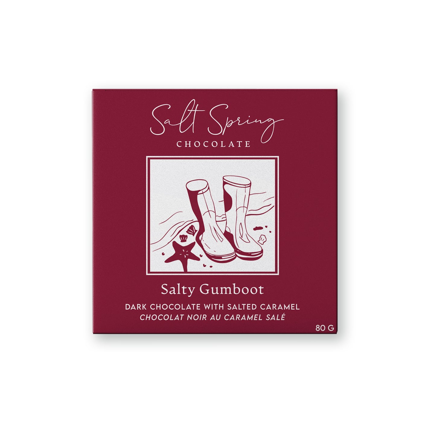 Salty Gumboot Dark Chocolate Caramel Bar