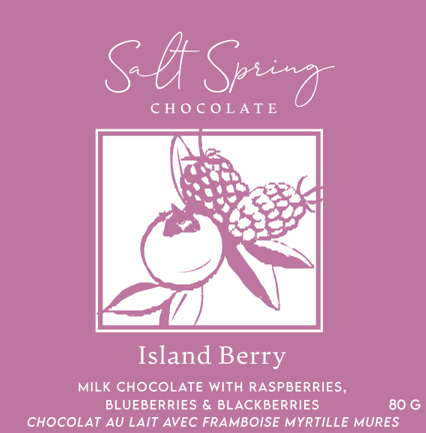 Island Berry Milk Chocolate with Blackberry, Raspberry & Blueberry