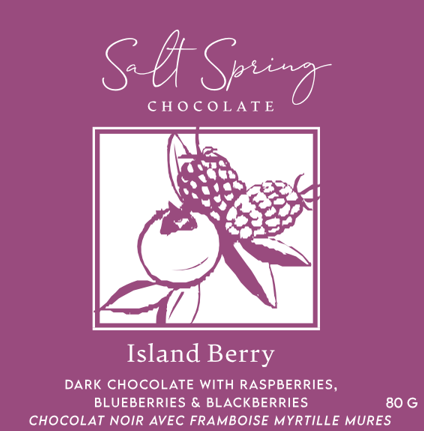 Island Berry Dark Chocolate with Blackberry, Raspberry & Blueberry