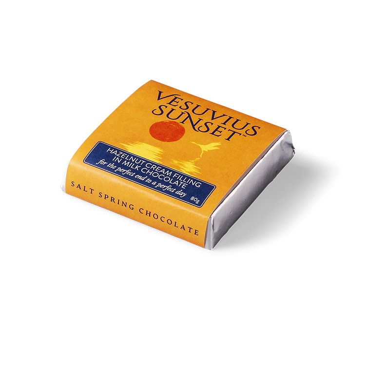 Vesuvius Sunset Milk Chocolate Hazlenut Bar