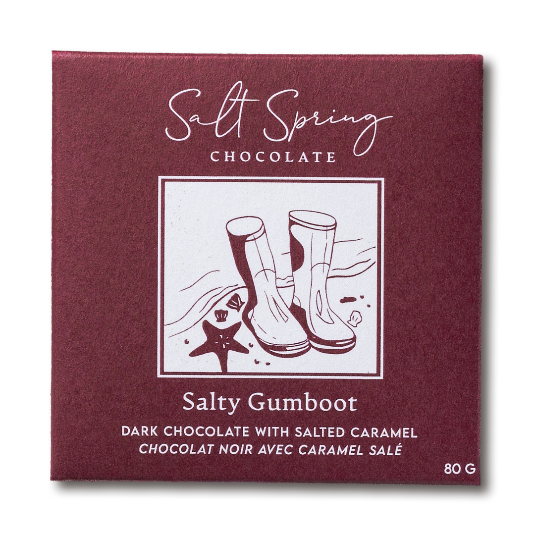 Salty Gumboot Dark Chocolate Caramel Bar