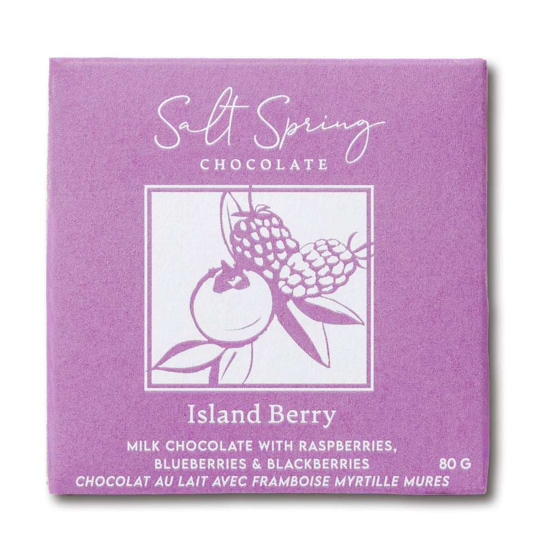 Island Berry Milk Chocolate with Blackberry, Raspberry & Blueberry