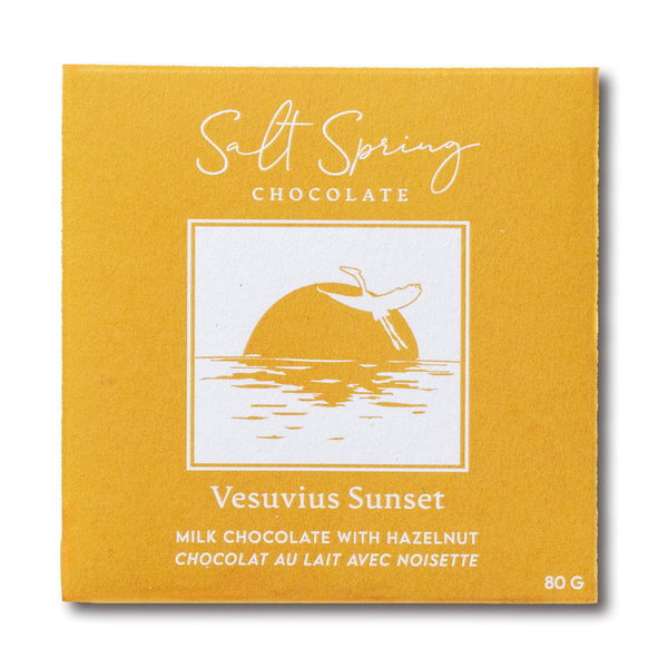 Vesuvius Sunset Milk Chocolate Hazelnut Bar