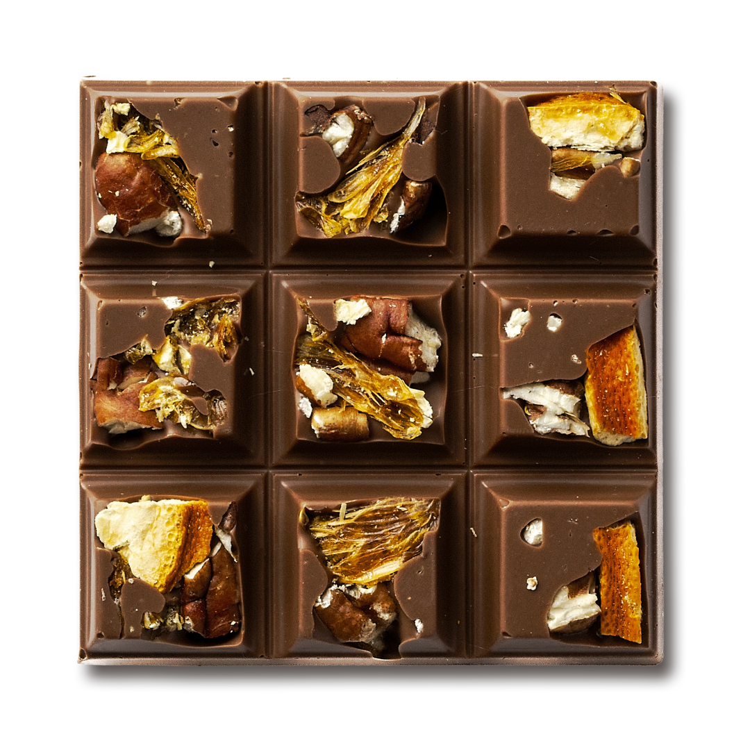Milk Chocolate Roasted Pecan & Orange Peekaboo Bar